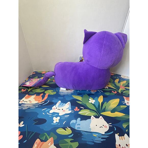 NEW Sailor Moon Luna Laying Down Purple Kitty Cat Plush Stuffed Animal Toy Doll - Picture 11 of 12